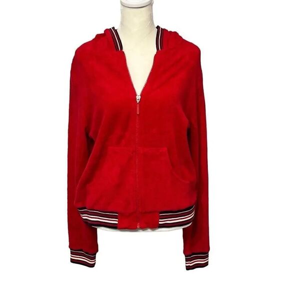 Catalina Terry Zip Up Hooded Track Jacket Size Medium - Picture 2 of 10